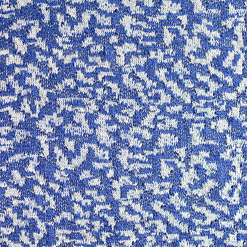 Blue Abstract Chunky Knit, Poly-Cotton