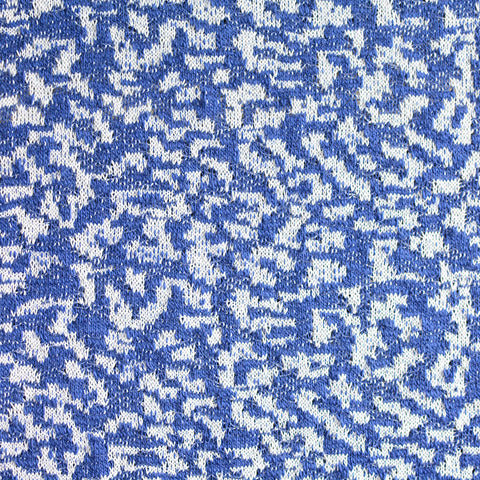 Blue Abstract Chunky Knit, Poly-Cotton
