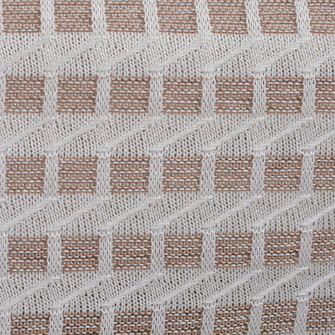 White Geometric-Square Jacquard, Polyester