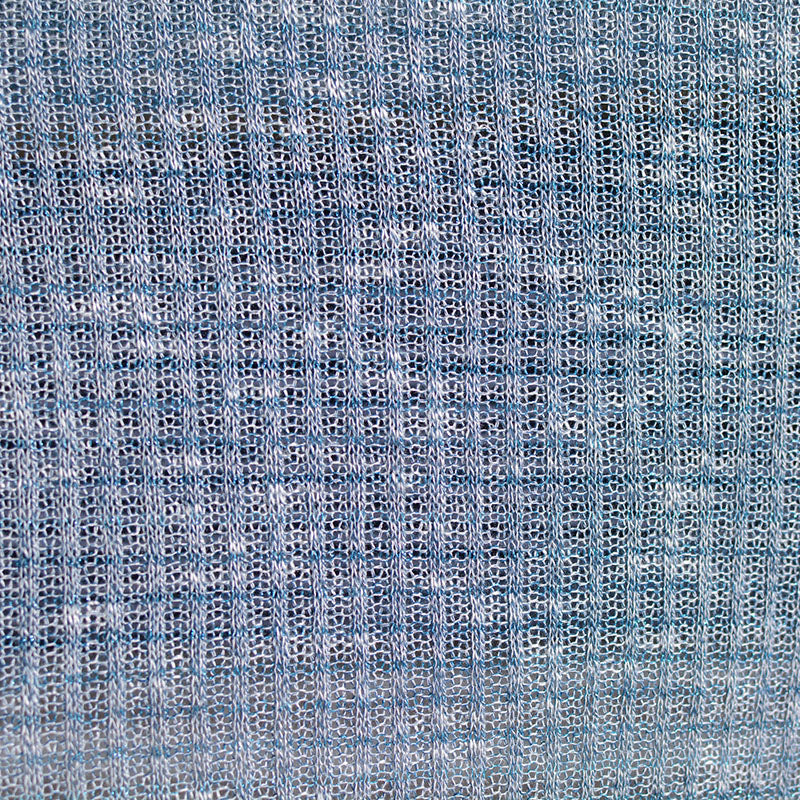 Blue Marl Chunky Knit, Poly-Metallic