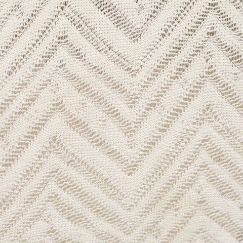 Cream Chevron Chunky Knit, Poly-Nylon