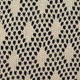 Black Geometric Interlock Knit, Cotton-Poly — texture