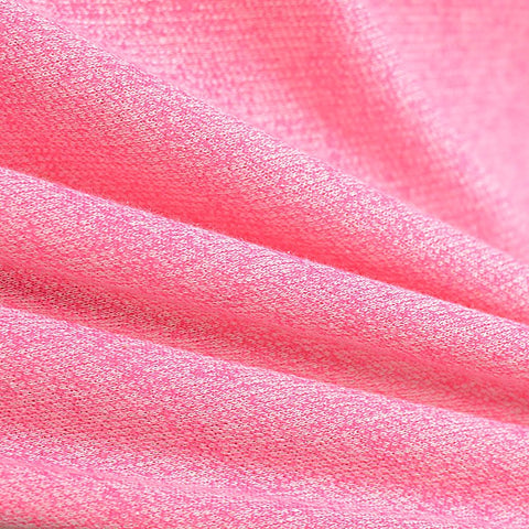 Pink Marl French Terry, Cotton-Poly, 203 gsm