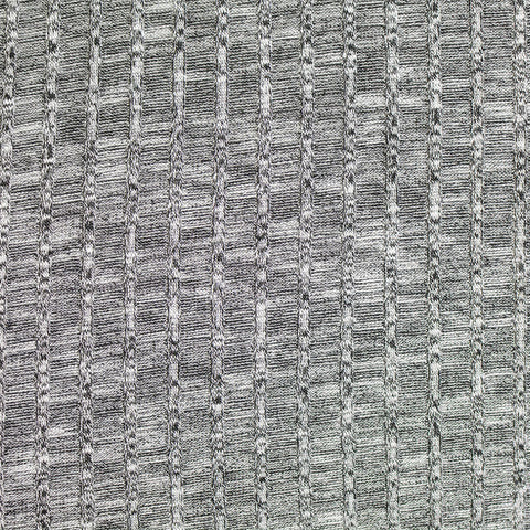 Heathered Grey Marl Rib Knit, Poly-Spandex