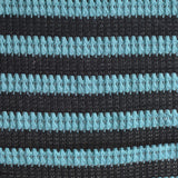 Black Horizontal-Stripe Chunky Knit, Polyester