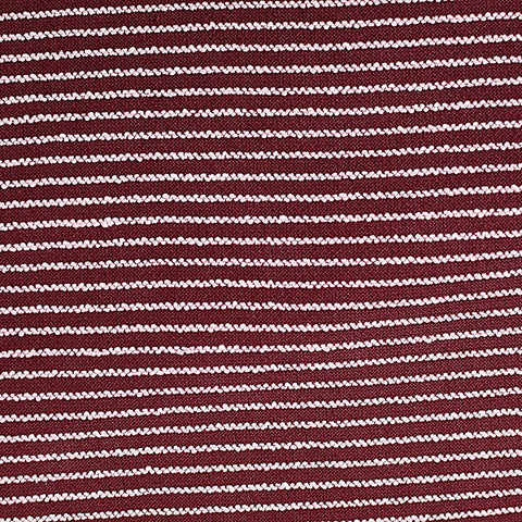 White Horizontal-Stripe Chunky Knit, Poly-Cotton, 232 gsm