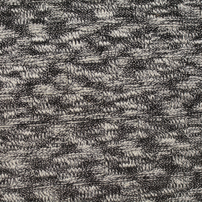 Black Marl Chunky Knit, Poly-Cotton, 346 gsm
