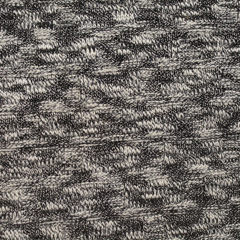 Black Marl Chunky Knit, Poly-Cotton, 346 gsm