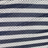 Navy Horizontal-Stripe Knit, Cotton-Poly — texture