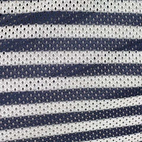 Navy Horizontal-Stripe Knit, Cotton-Poly