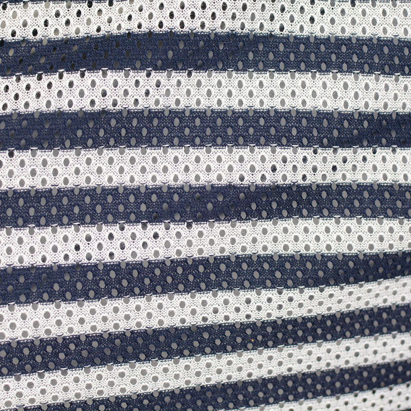 Navy Horizontal-Stripe Knit, Cotton-Poly