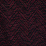 Dark Red Zigzag Jacquard, Poly-Viscose