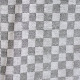 Grey Check Chunky Knit, Polyester — texture