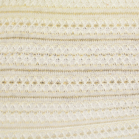 White Horizontal-Stripe Chunky Knit, Acrylic