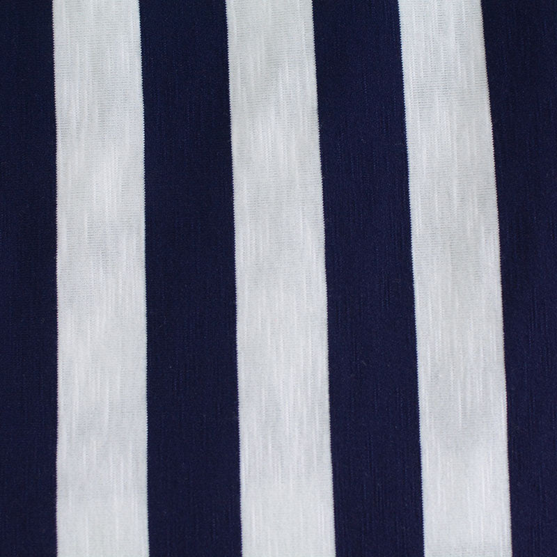 Navy Vertical-Stripe Jersey Knit