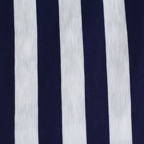 Navy Vertical-Stripe Jersey Knit