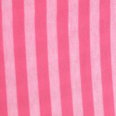 Pink Vertical-Stripe Chunky Knit, Polyester, 300 gsm
