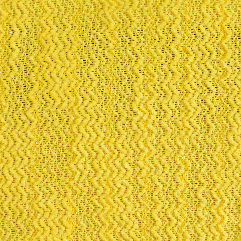 Yellow Wavy-Chevron Chunky Knit, Polyester
