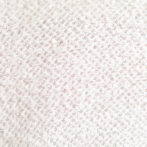 Acrylic Polyester Chunky Knit Fabric, 217 gsm, 180 cm — White