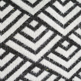 Black Geometric Interlock Knit, Poly-Nylon — texture