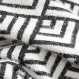 Black Geometric Interlock Knit, Poly-Nylon