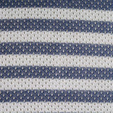 Navy Horizontal-Stripe Chunky Knit, Poly-Viscose — texture
