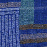 Blue Plaid Chunky Knit, Polyester