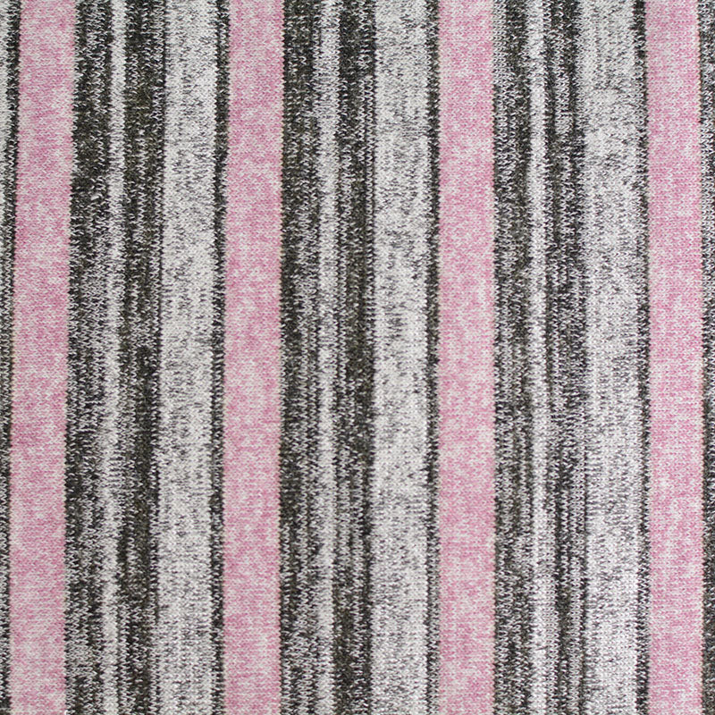 Pink Stripes Jersey Knit, Viscose-Spandex