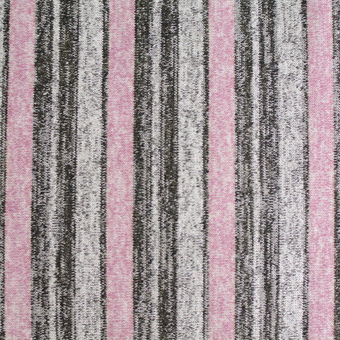 Pink Stripes Jersey Knit, Viscose-Spandex