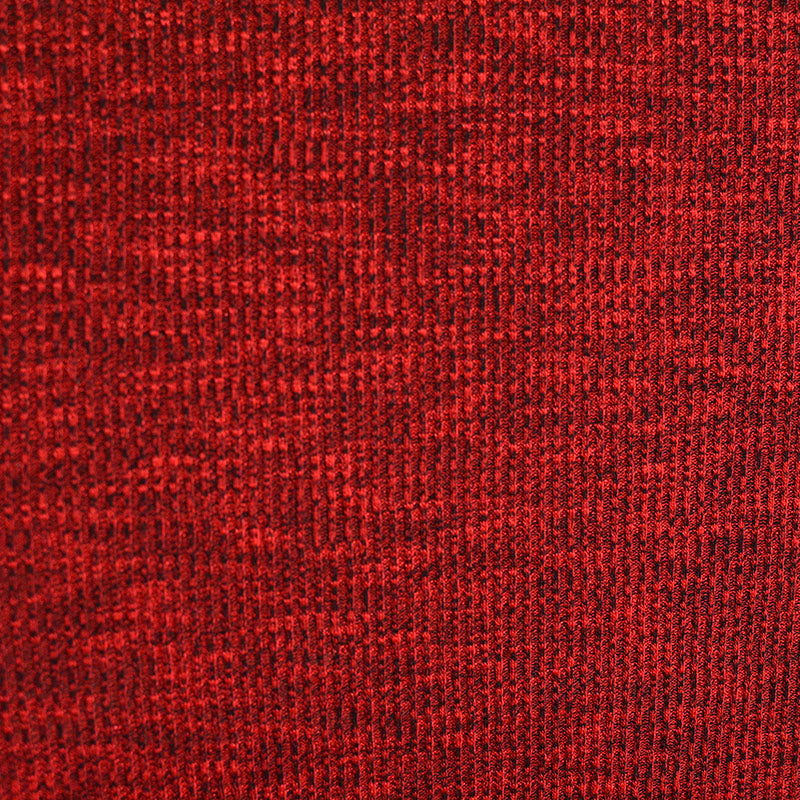 Red Marl Chunky Knit, Poly-Spandex