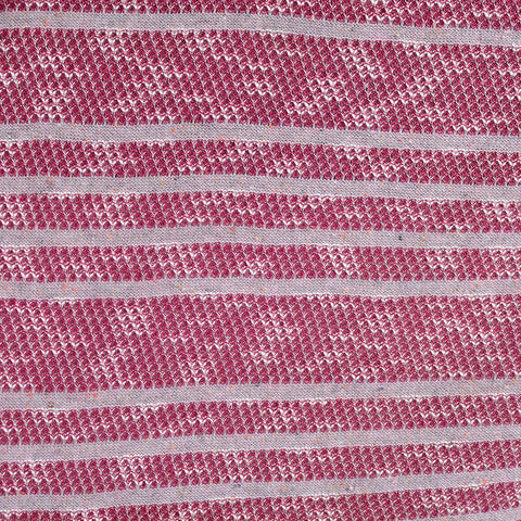 Grey Horizontal-Stripe Chunky Knit, Poly-Viscose, 155 gsm