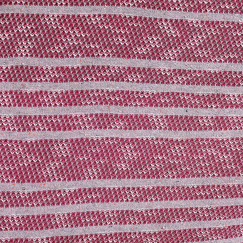 Grey Horizontal-Stripe Chunky Knit, Poly-Viscose, 155 gsm