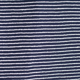 White Horizontal-Stripe Knit, Poly-Cotton