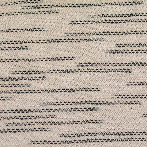 Black Horizontal-Stripe Chunky Knit, Poly-Cotton, 236 gsm