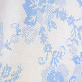 Light Blue Floral Interlock Knit, Polyester — texture