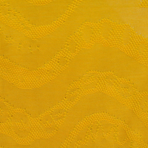 Yellow Tone-on-Tone Chunky Knit, Polyester