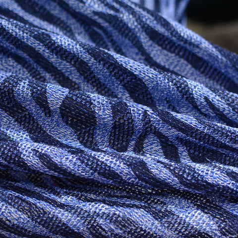 Jacquard Viscose Polyester Chunky Knit Fabric, 308 gsm, 100 cm — Navy