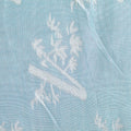 White Abstract-Leaf Chunky Knit, Polyester