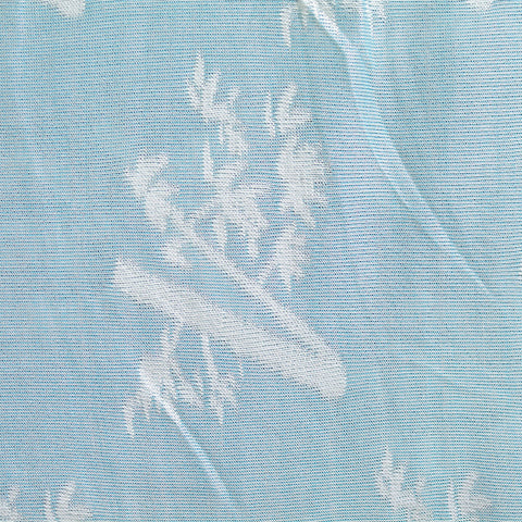 White Abstract-Leaf Chunky Knit, Polyester