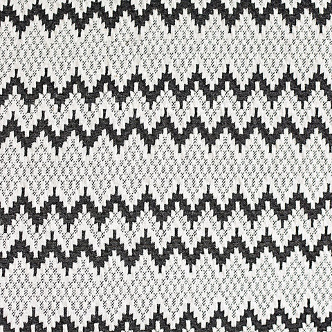 Black Zigzag Chunky Knit, Poly-Cotton, 190 gsm
