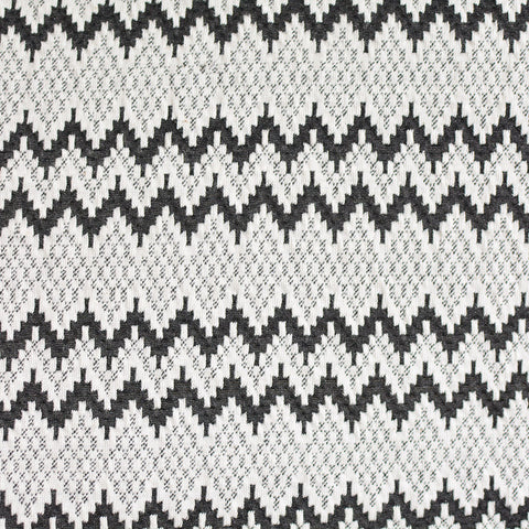 Black Zigzag Chunky Knit, Poly-Cotton, 190 gsm