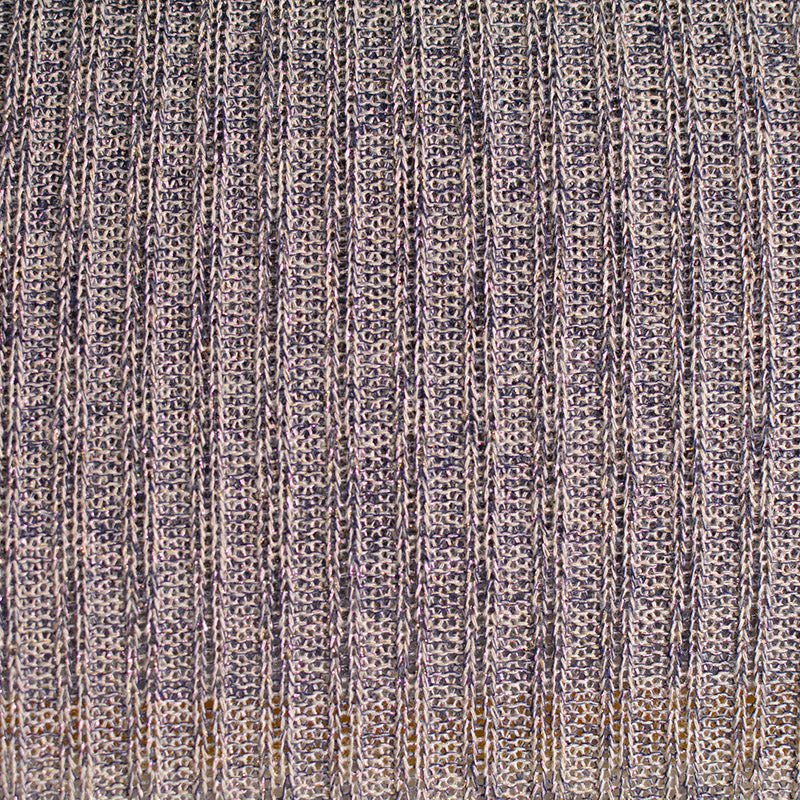 Striped Polyester Cotton Blend Rib Knit Fabric, 132 gsm, 152 cm — Purple