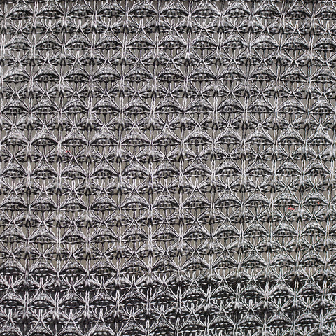 Black Geometric Jacquard, Poly-Viscose, 243 gsm