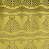 Yellow Openwork-Heart Jacquard, Polyester — texture
