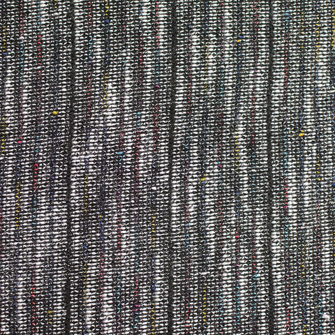 Grey Vertical-Stripe French Terry, Viscose