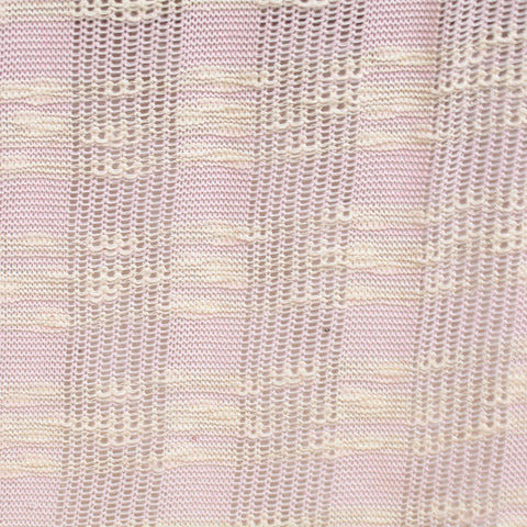 White Textured-Check Chunky Knit, Cotton-Spandex
