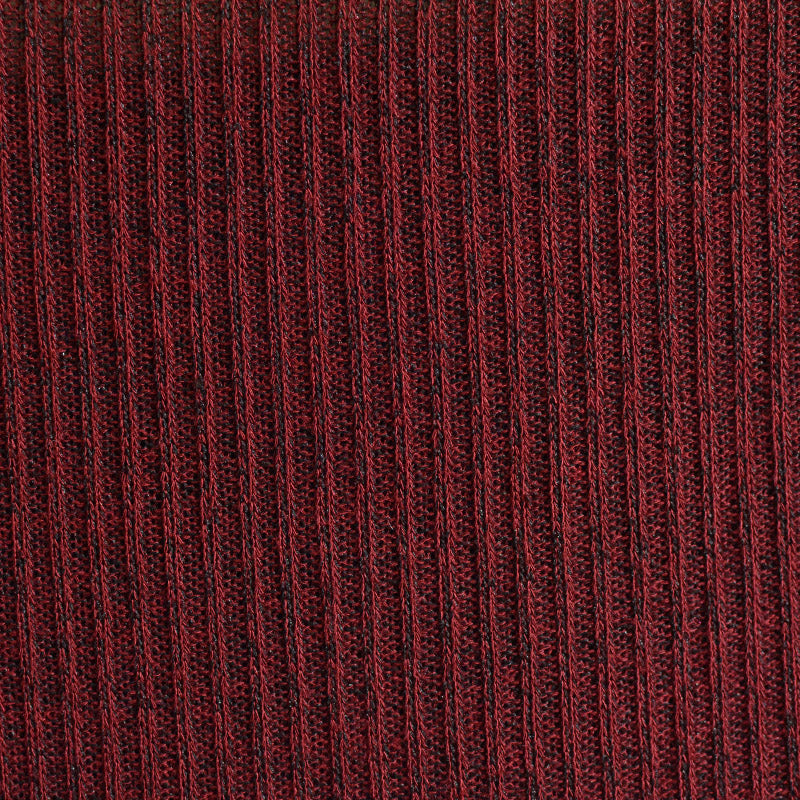 Red Marl Rib Knit, Viscose-Poly, 200 gsm