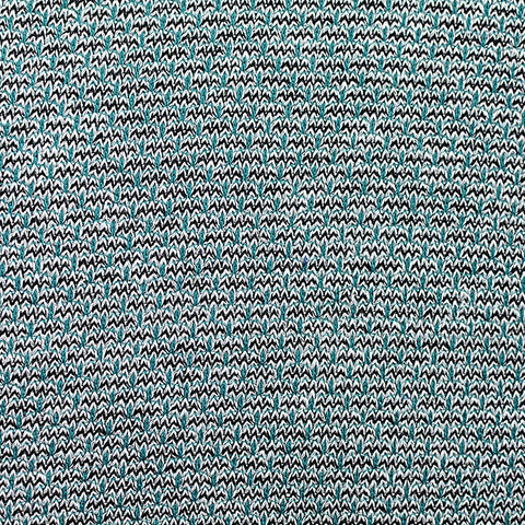 Teal Chevron Jacquard, Viscose-Poly