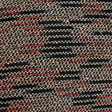 Black Horizontal-Stripe Chunky Knit, Polyester — texture