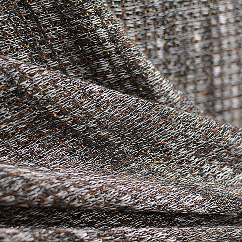 Brown Marl Chunky Knit, Viscose-Acrylic